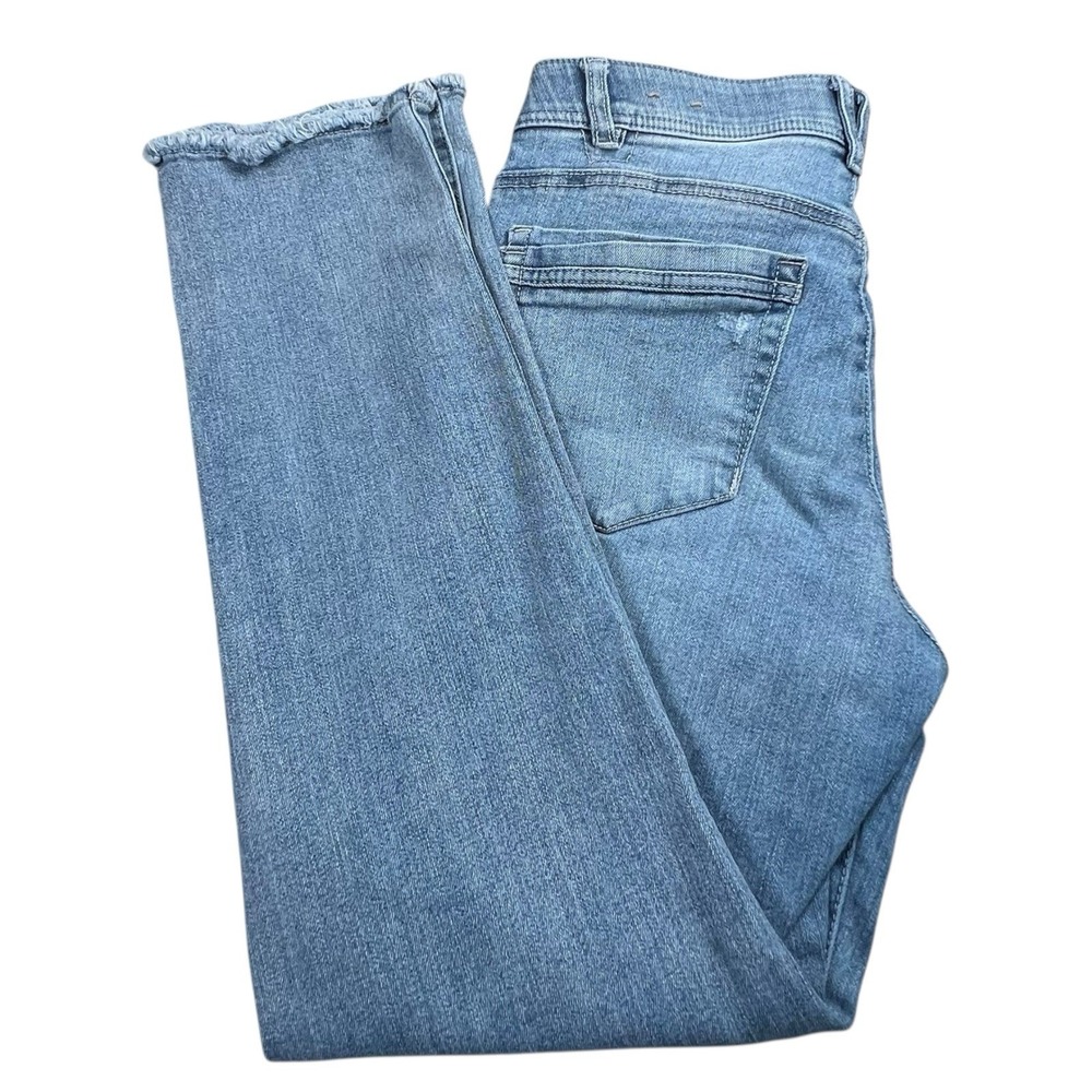 Democracy Ab Technology Womens 6 Slim‎ Straight Distressed Medium Wash Jeans